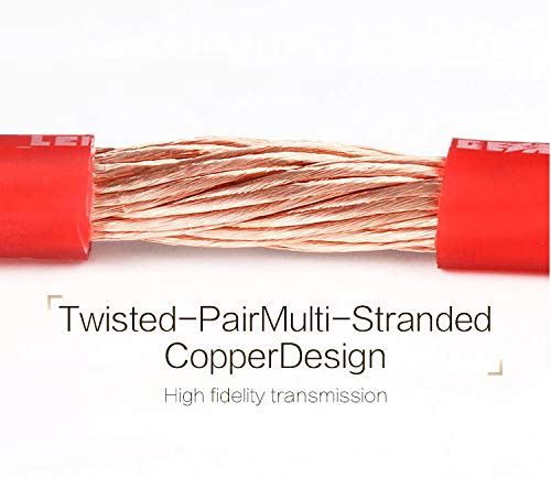 DEEJAY LED TBH850REDCOPPER - 8-Gauge 50 Foot Red Pure Copper Stranded Power  Cable