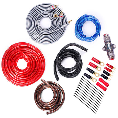 LEIGESAUDIO 8 Gauge OFC Complete Amp Kit Amplifier Installation Wiring Wire