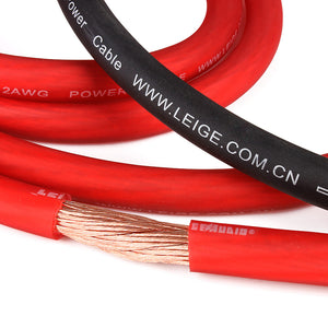 LEIGESAUDIO 10 Gauge Red OFC Power/Ground Wire,25 Feet,99.9% Oxygen-free Copper