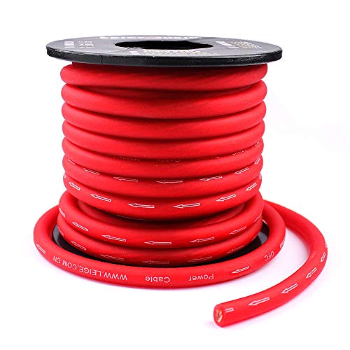 LEIGESAUDIO 8 Gauge Red OFC Power/Ground Wire,25 Feet,99.9% Oxygen-fre –  www.