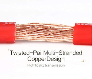 LEIGESAUDIO 8 Gauge Red OFC Power/Ground Wire,25 Feet,99.9% Oxygen-free Copper