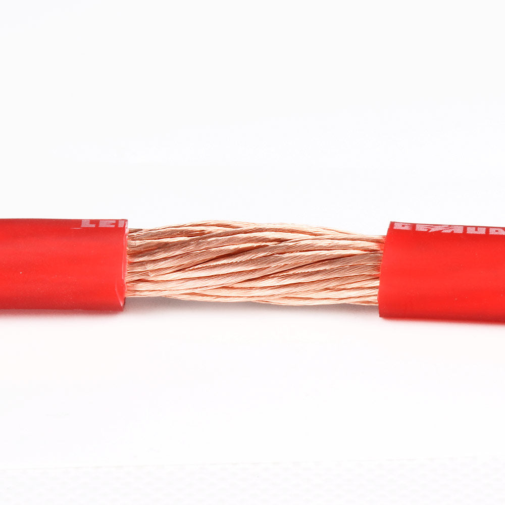10 GAUGE AWG OFC 100% Copper Stranded wire 50ft Red Flexible Primary Power  Cable